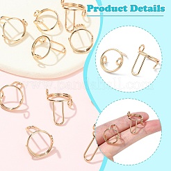 10 шт. регулируемые латунные кольца&nbsp;RJEW-CJ0001-01G