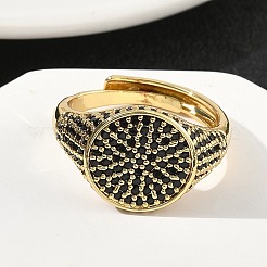 Манжеты из латуни с микро паве кубический цирконий для женщин&nbsp;RJEW-A069-13G