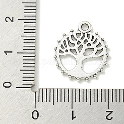 合金のチベット風チャーム  鉛フリー＆カドミウムフリー  命の木  アンティークシルバー  17.5x15.5x1.5mm  穴：2mm&nbsp;TIBE-I026-5975AS