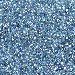 MIYUKIデリカビーズ  シリンダー  日本製シードビーズ  11/0  （db0044)シルバーライニングアクア  1.3x1.6mm  穴：0.8mm  約2000PCS /ボトル  10 G /ボトル&nbsp;SEED-JP0008-DB0044