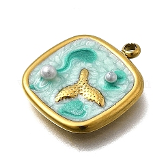 Подвески из нержавеющей стали 304 с эмалью&nbsp;STAS-Z163-19G-05