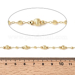 Цепочки из круглых бусин из латуни ручной работы&nbsp;CHC-K017-04G