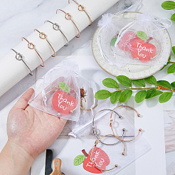 24 шт. 3 стильных железных браслета с узлом&nbsp;BJEW-DC0001-17