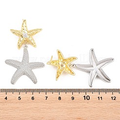 Boucles d'oreilles avec pendentif en laiton avec zircone cubique de micro pave&nbsp;EJEW-G471-29D-GP