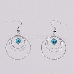 Boucles d'oreilles avec pendentif en laiton&nbsp;EJEW-JE02140