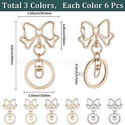 18 шт. 3-х цветные застежки для брелка из сплава KEYC-SC0001-75A