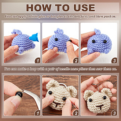 200 шт. 4 стиля круглых пластиковых глаз для валяния&nbsp;DOLL-PH0001-47