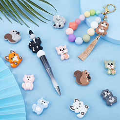 12 шт. 12 стильных экологически чистых силиконовых бусины для пищевых продуктов SIL-SC0001-53