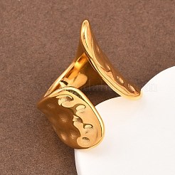 304ステンレススチールカフオープンリング  イオンプレーティング（ip）  18KGP本金メッキ  18KGP本金メッキ  6.5~28mm  内径：18mm&nbsp;LS-RJEW-D336-02G
