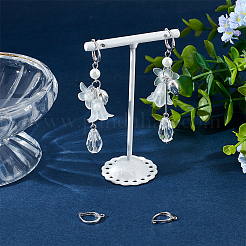 Антикоррозийные 2 пара 925 пары сережек-колец из стерлингового серебра с родиевым покрытием STER-BBC0005-98