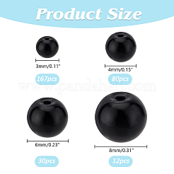 586 шт. стеклянные жемчужные бусины HY-HY0001-06