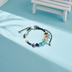 Braccialetti di perline intrecciate con pietre miste naturali e sintetiche&nbsp;BJEW-JB08719-04