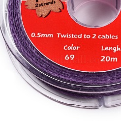 Cordini di cotone cerato rotondi a 2 capo&nbsp;YC-T004-01A-24