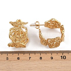 Серьги-гвоздики с полыми цветами из нержавеющей стали 304&nbsp;LS-EJEW-A138-06G