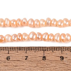 Brin de perles de culture d'eau douce naturelles&nbsp;PEAR-N015-04C-02B