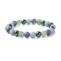 12 stücke 12 arten konstellation gemischt edelstein runde perlen stretch armband sets&nbsp;BJEW-JB10910