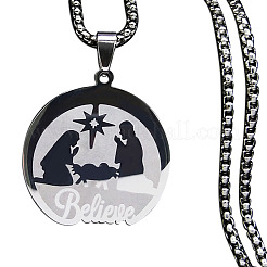 201 подвеска-кулон из нержавеющей стали для рождественской молитвы&nbsp;FS-WG16883-01