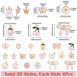 80шт 20 стиля подвески из сплава с эмалью&nbsp;ENAM-SC0007-07
