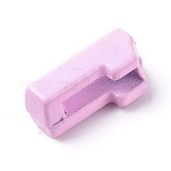 合金ラインストーンスライドチャーム  スプレー塗装  個性的ジュエリーブレスレット用  ミックスカラー  NUM。1  12x5.5x5mm  穴：8x1.5mm&nbsp;PALLOY-WH0070-23A
