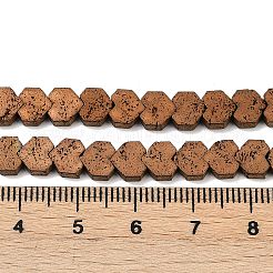 Гальванические бусины из натуральной лавы G-K388-04A-05