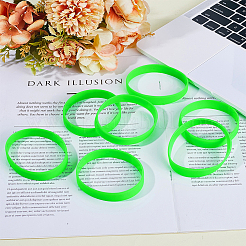 24шт. силиконовый шнур-браслет со словом BJEW-CN0001-06A