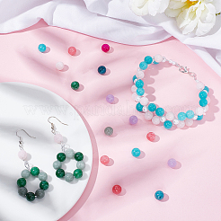 240 Stück 8 Stile natürlich gefärbte weiße Jadeperlen&nbsp;G-AR0003-96