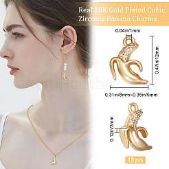 15шт латунные микропаве прозрачные кубические циркониевые подвески KK-BBC0007-88