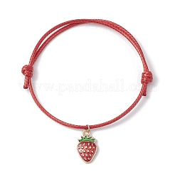 Braccialetti con ciondoli smaltati in lega di frutta&nbsp;BJEW-JB09951