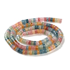 Окрашенные природные белый нефрит бисер пряди G-H230-62