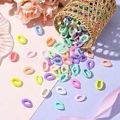 200 шт. 2 стиля непрозрачных акриловых соединительных колец OACR-YW0002-05