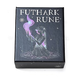 25 Set handgefertigter Futhark-Runensteine aus Glaslampe mit Anfängerleitfaden&nbsp;AJEW-P131-09