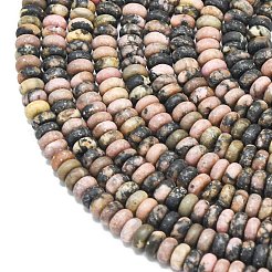 Природные родонит бисер нитей G-P575-A39-4x2mm