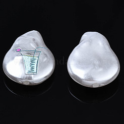 3d печатные бусины из абс-пластика с имитацией жемчуга KY-S163-419