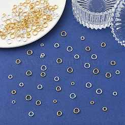 400 stücke 4 arten offene biegeringe messing biegeringe&nbsp;KK-FS0002-08G