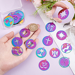 32 шт. 8 стиля ионного покрытия (IP) 201 подвески из нержавеющей стали&nbsp;STAS-UN0038-99