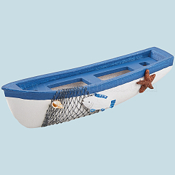 Миниатюрная модель парусника из дерева в средиземноморском стиле с украшениями&nbsp;DJEW-WH20816-008A