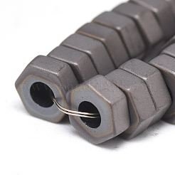 Гальванизировать немагнитных синтетический гематит бисер пряди&nbsp;G-T061-08F