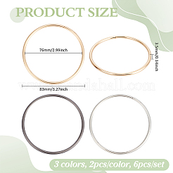 6 шт. двухцветные железные ручки для сумок&nbsp;FIND-PH0026-43A