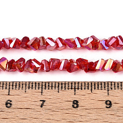 Chapelets de perles en verre transparent électrolytique&nbsp;GLAA-N021-4mm-08
