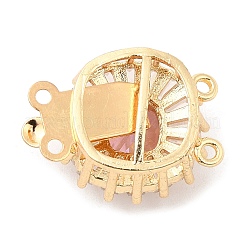 Латунные застежки из прозрачного кубического циркония с микропаве&nbsp;LS-KK-E052-01A-G02