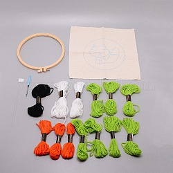 Наборы для изготовления игл для пробивания дырокола своими руками, в том числе пластиковое рукоделие, заготовка для вышивки крестиком, простыни из льняной ткани, хлопок шнур, разноцветные, 21.3x20x0.01 см, 1 PC