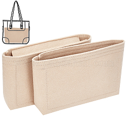 Taschen-Organizer-Einsätze aus Wollfilz, für Bucket-Bag-Zubehör, Rechteck, antik weiß, fertiges Produkt: 22.5x14x9.4cm