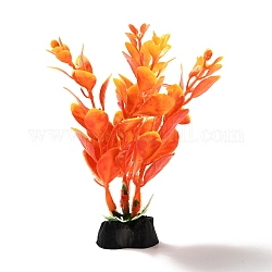 Пластиковые искусственные водные растения декор, для аквариума, аквариум, оранжево-красный, 30x20x110 мм