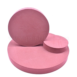 3Pcs EVA Foam Jewelry Display Pedestals for Jewellery Display, Photography Props, Flat Round, Pale Violet Red, 10~25cm