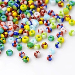 12/0 perles de rocaille en verre, couleurs opaques s'infiltrer, couleur mixte, 2mm, Trou: 0.8mm