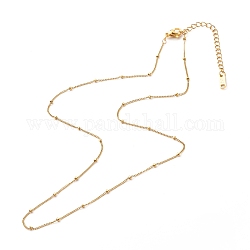 304 Stainless Steel Satellite Chain Necklaces, with Lobster Claw Clasps, Golden, 46.5x0.1cm