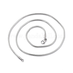 Collares de cadena de serpiente de 304 acero inoxidable, con cierre de langosta, color acero inoxidable, 20.07 pulgada (51 cm), 2mm