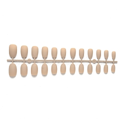 12 uñas postizas cortas francesas de color sólido esmerilado natural de diferentes tamaños, puntas de uñas falsas completas, para mujer niñas diy diseño de arte de uñas, gris oscuro, 13~22.5x7~14mm, 24 PC / sistema