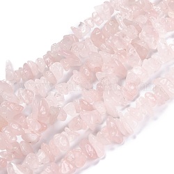 Chapelets de perles en quartz rose naturel, puce, 3~16x3~8mm, Trou: 0.7mm, 32.28'' (82 cm)