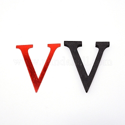 Акриловые зеркальные наклейки на стену, с пеной eva, красные, letter.v, 100x90x1 мм, пена: 100x90x10.5 мм